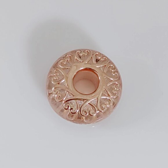 Pandora Rose Iridescent White Murano Glass Charm Bead with box - Picture 4 of 4